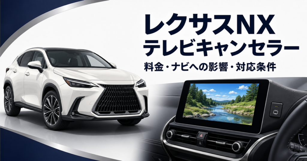 レクサスNXのテレビキャンセラーの料金・ナビへの影響・対応条件