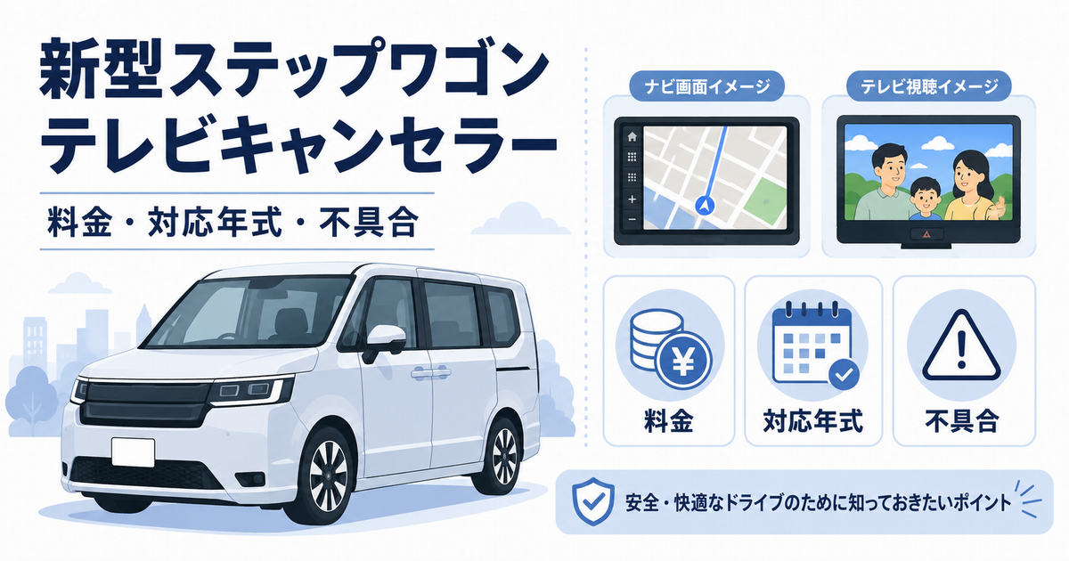 新型ステップワゴンのテレビキャンセラー記事のアイキャッチ画像